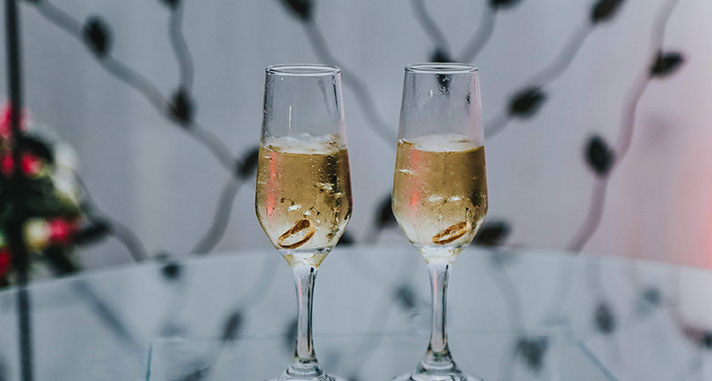 crystal champagne flutes for thanksgiving hostess