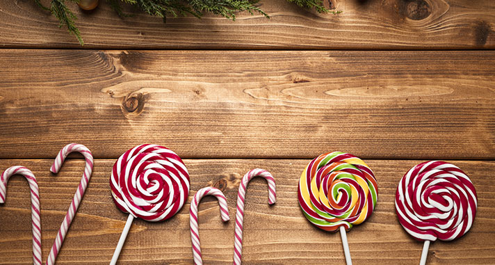 candy canes christmas food gift ideas