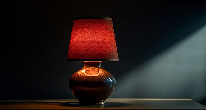 40th wedding anniversary traditional gift ruby colored lamp